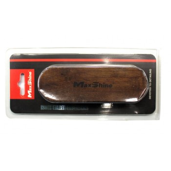 Нейлоновая щетка для очистки кожи с деревянной ручкой 140x40x10 mm, 7011007, MaxShine